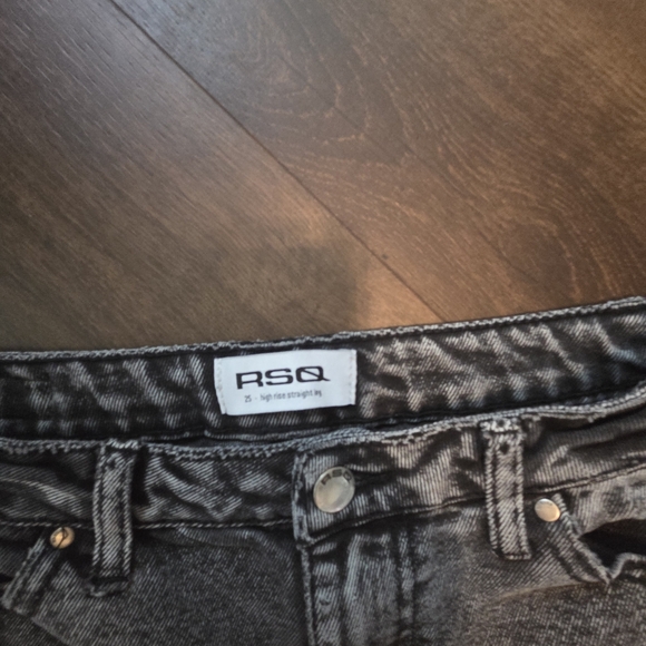 RSQ  Black Distressed Straight Leg Jeans - Picture 2 of 5